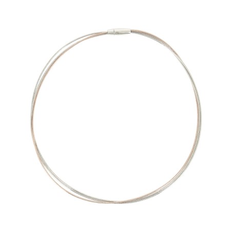 Collier Pesavento DNA Spring en argent doré rose et argent rhodié - bijouterie haillot la seyne sur mer