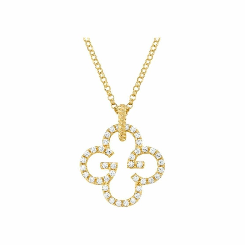 Collier Charles Garnier en argent doré et oxydes de zirconium - Bijouterie Haillot La Seyne sur mer 83