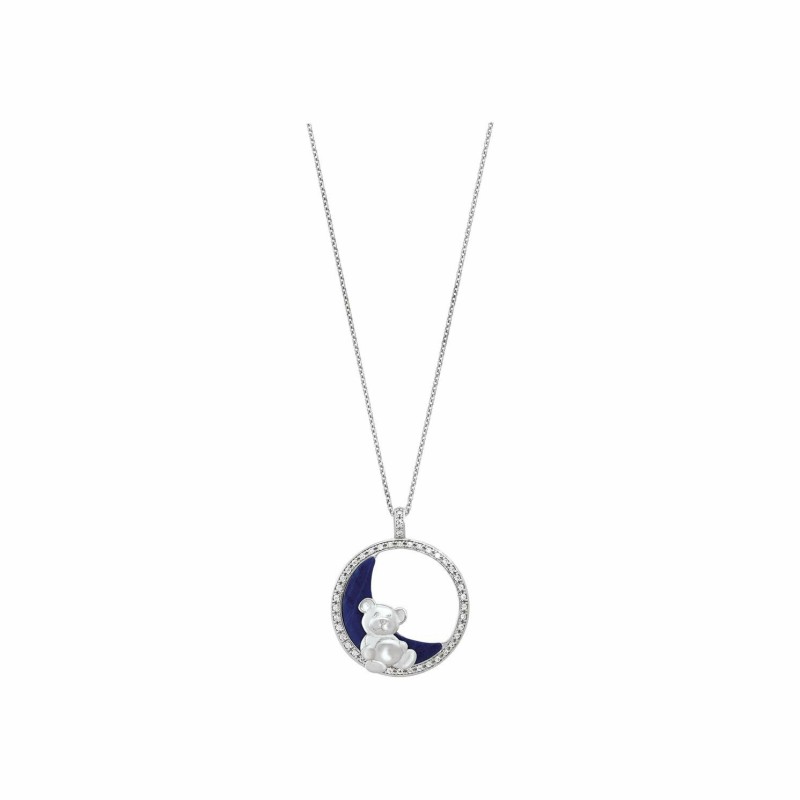 Collier Charles Garnier Lune Ours en argent et lapis lazuli - Bijouterie Haillot La Seyne sur mer 83