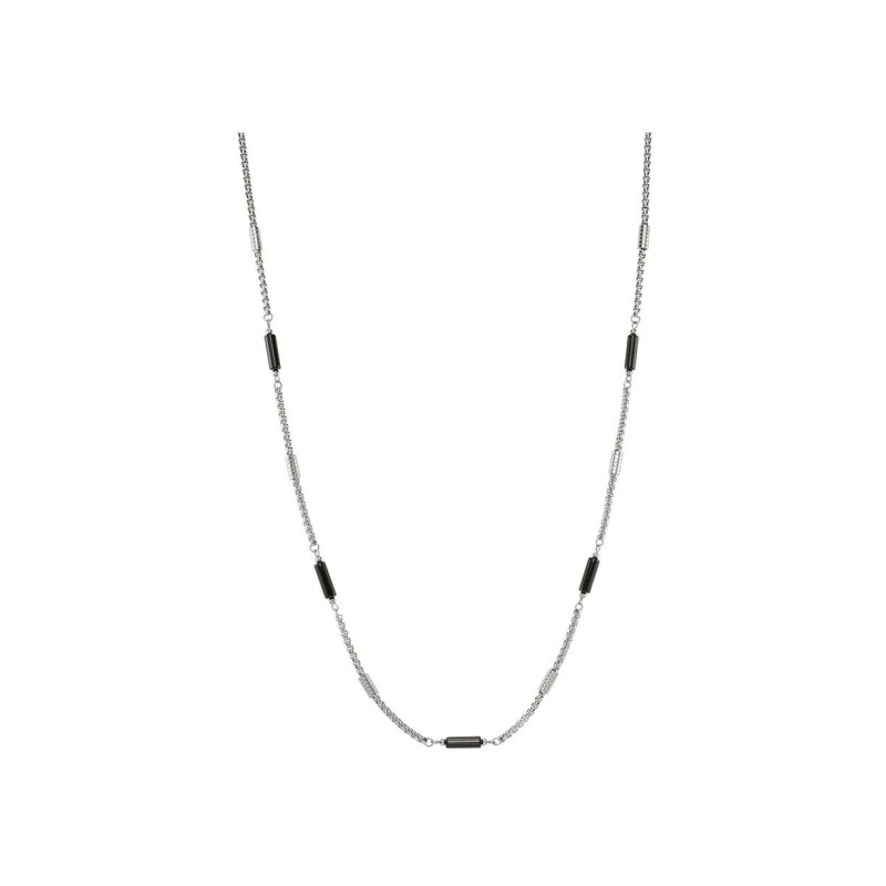 Collier Jourdan Bijoux en acier et agate noire - Bijouterie Haillot La Seyne sur mer 83