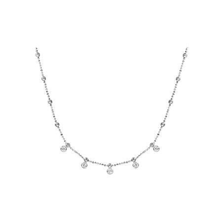 Collier en argent rhodié et oxydes de zirconium - Bijouterie Haillot La Seyne Sur Mer Six Fours 83