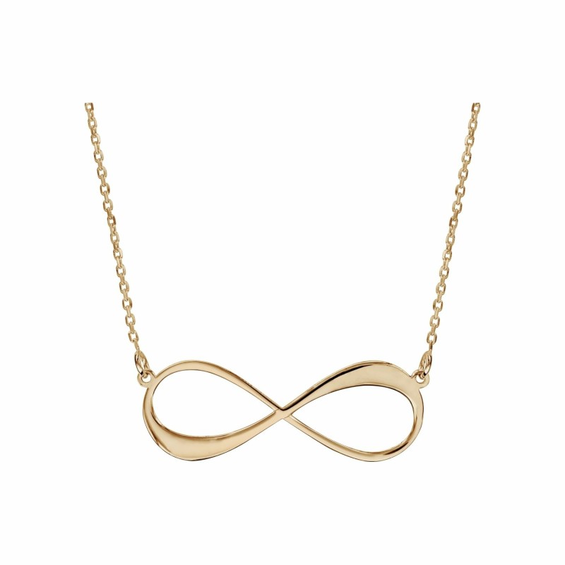 Collier plaqué or jaune forme infini à graver 1 ou 2 prénoms - Bijouterie Haillot La Seyne Sur Mer Six Fours 83