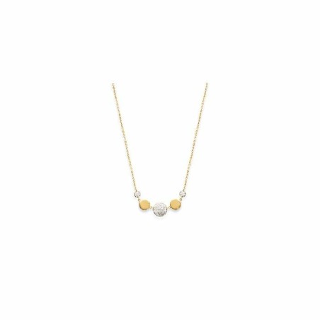 Collier en acier. plaqué or jaune et oxydes de zirconium - Bijouterie Haillot La Seyne Sur Mer Six Fours 83