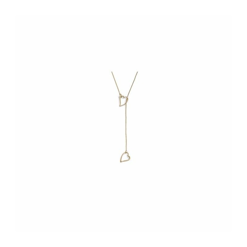Collier en plaqué or jaune, Cœur coulissant longueur - Bijouterie Haillot La Seyne Sur Mer Six Fours 83