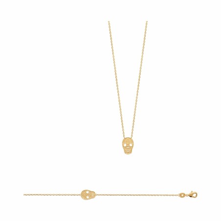 Collier en plaqué or Tête de squelette - Bijouterie Haillot La Seyne Sur Mer Six Fours 83