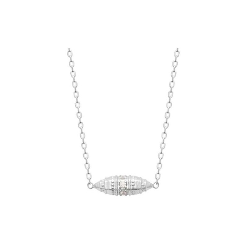 Collier en argent rhodié et oxyde de zirconium - Bijouterie Haillot La Seyne Sur Mer Six Fours 83