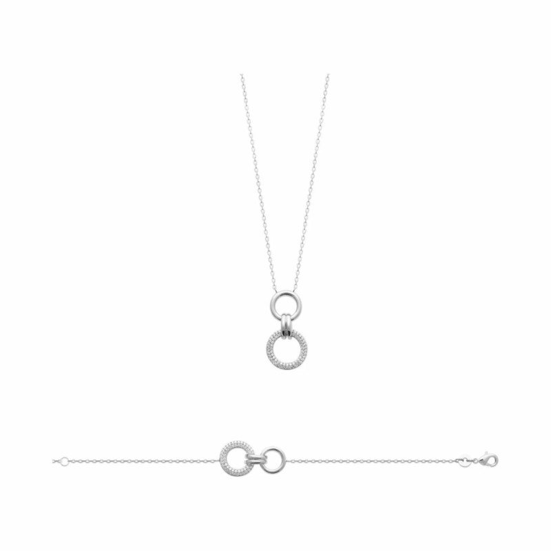 Collier en argent rhodié et oxydes de zirconium - Bijouterie Haillot La Seyne Sur Mer Six Fours 83
