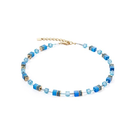 Collier Coeur de Lion en métal doré, acier, cristaux, strass et œil de tigre - Bijouterie Haillot La Seyne Sur Mer Six Fours 83