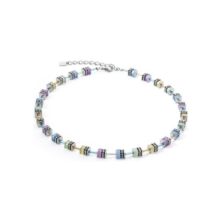 Collier Cœur de Lion en acier, strass et Polaris multicolores - Bijouterie Haillot La Seyne Six Fours 83