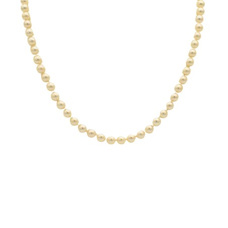 Collier 72 perles en Or jaune 18k - Bijouterie Haillot La Seyne Sur Mer 83