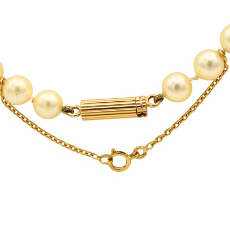 Collier 72 perles en Or jaune 18k - Bijouterie Haillot La Seyne Sur Mer 83