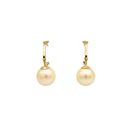 Boucles D'oreilles Perles en or jaune 18k - Bijouterie Haillot La Seyne Sur Mer 83