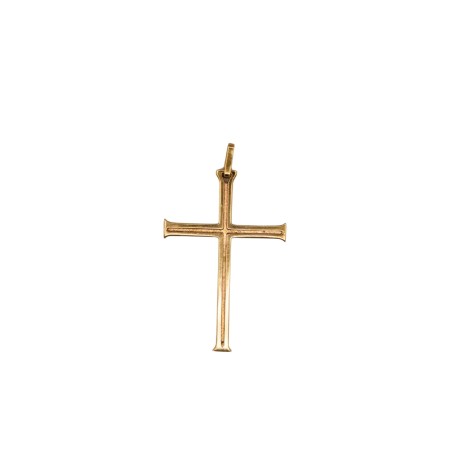 Pendentif Croix Or jaune 18k - Bijouterie Haillot La Seyne Sur Mer 83