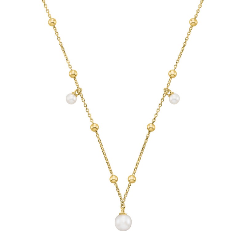 Collier Jourdan Femme Aurelia Argent Doré Perles d'imitation - Bijouterie Haillot La Seyne sur mer 83