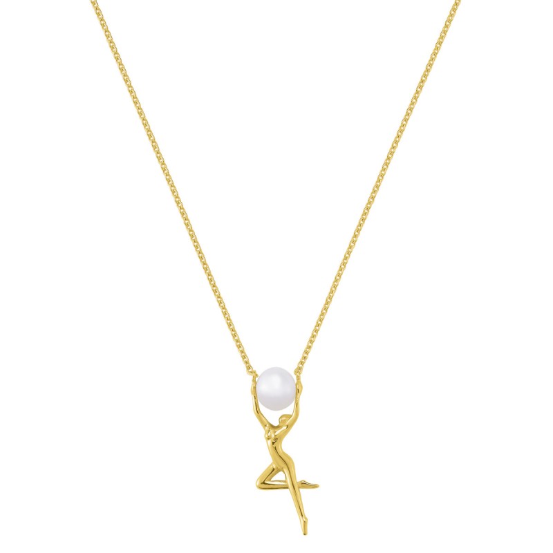 Collier Jourdan Femme Grace Argent Doré Perles d'imitation - Bijouterie Haillot La Seyne sur mer 83