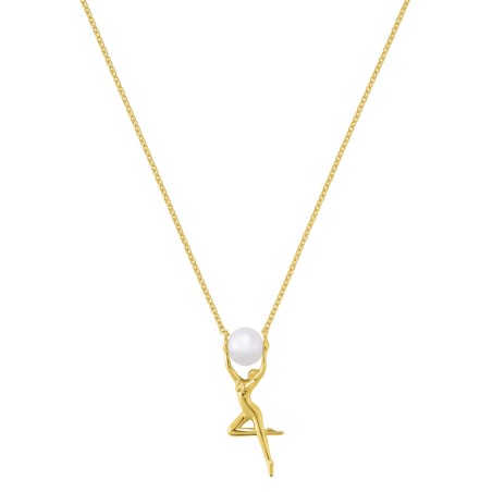 Collier Jourdan Femme Grace Argent Doré Perles d'imitation - Bijouterie Haillot La Seyne sur mer 83