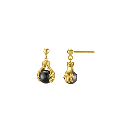 Boucles d'oreilles Jourdan Femme HELICE Argent Doré Hématite - Bijouterie Haillot La Seyne sur mer 83