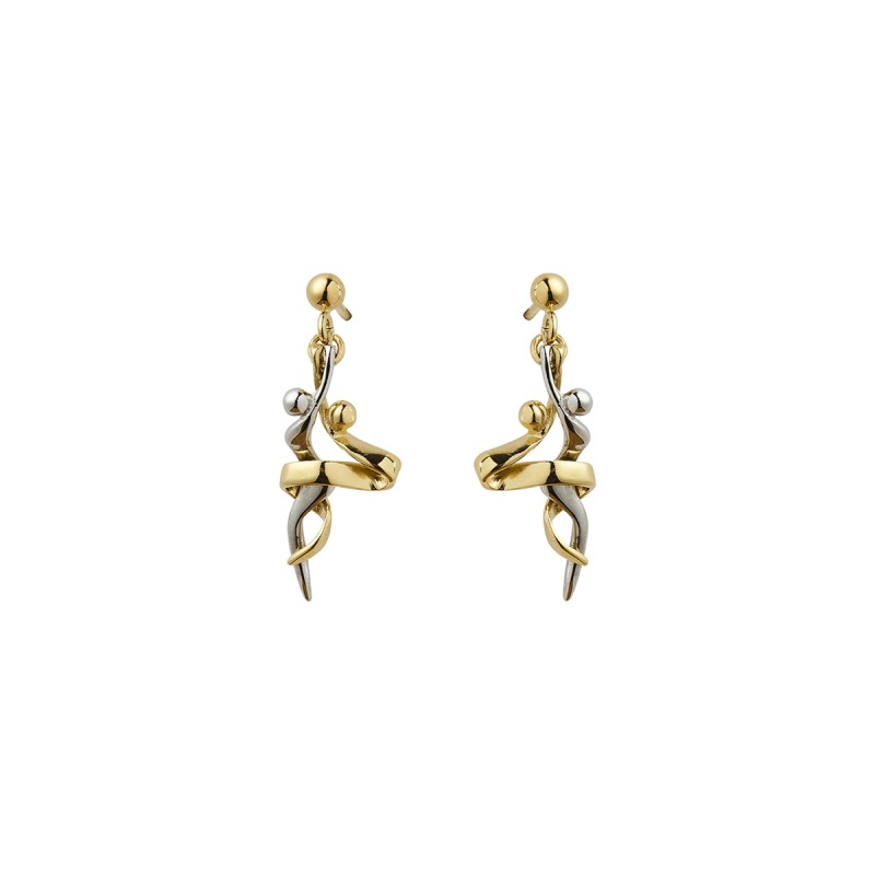 Boucles d'oreilles Jourdan Femme Tango Argent Doré bicolore - Bijouterie Haillot La Seyne sur mer 83