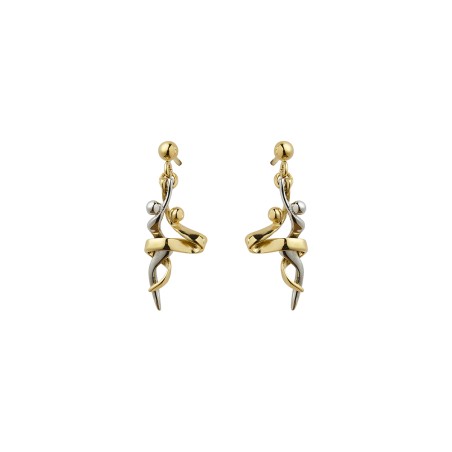 Boucles d'oreilles Jourdan Femme Tango Argent Doré bicolore - Bijouterie Haillot La Seyne sur mer 83