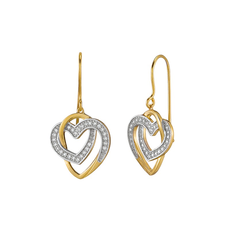 Boucles d'oreilles Jourdan Femme Roxane Argent Doré bicolore - Bijouterie Haillot La Seyne sur mer 83