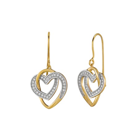 Boucles d'oreilles Jourdan Femme Roxane Argent Doré bicolore - Bijouterie Haillot La Seyne sur mer 83