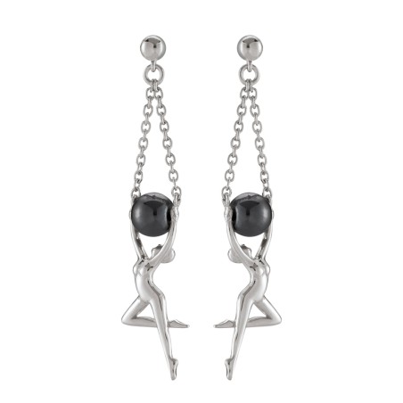 Boucles d'oreilles Jourdan Femme Grace Argent Hématite - Bijouterie Haillot La Seyne sur mer 83