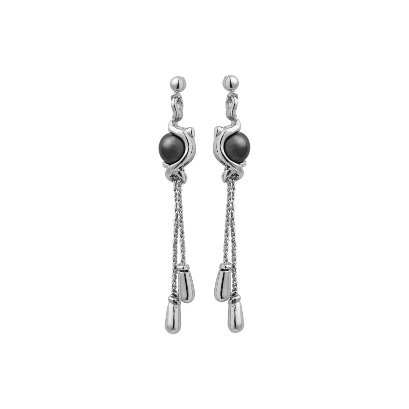 Boucles d'oreilles Jourdan Femme Dune Argent Hématite - Bijouterie Haillot La Seyne sur mer 83