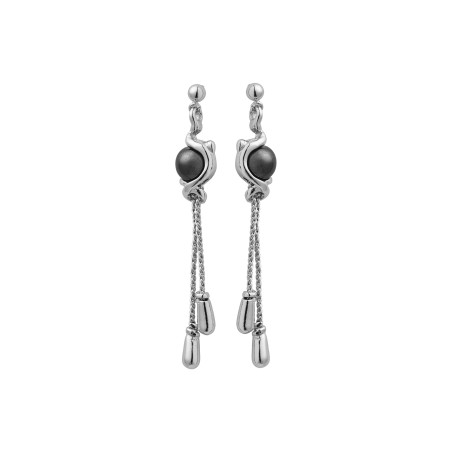 Boucles d'oreilles Jourdan Femme Dune Argent Hématite - Bijouterie Haillot La Seyne sur mer 83