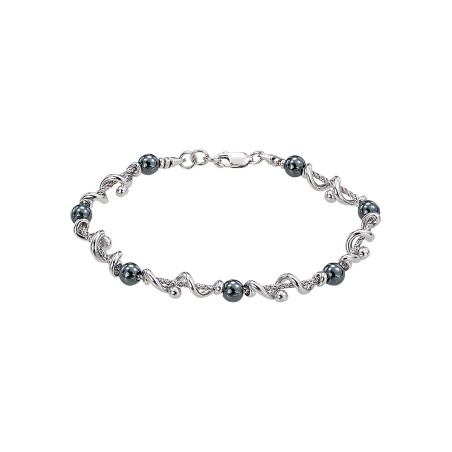 Bracelet Jourdan Femme Kore Argent Hématite - Bijouterie Haillot La Seyne sur mer 83