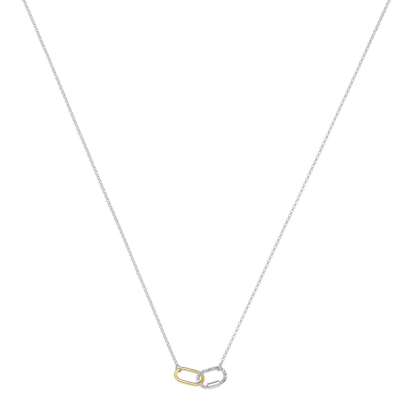 Collier Charles Garnier bicolore, oxydes de zirconium - Bijouterie Haillot La Seyne sur mer 83