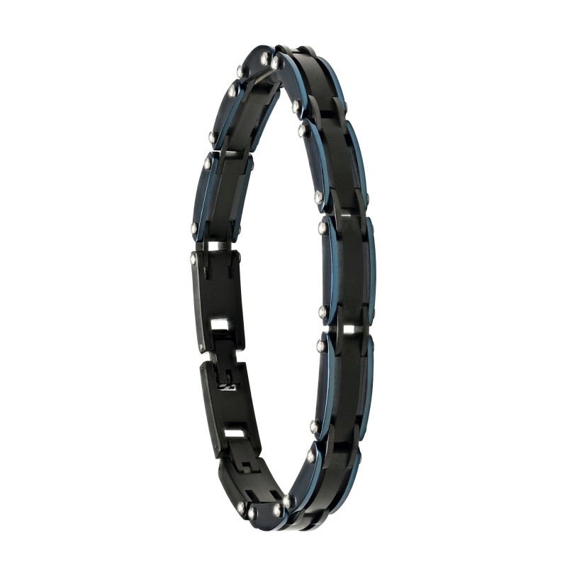 Bracelet Jourdan Salto Acier bleu et noir - bijouterie haillot la seyne sur mer