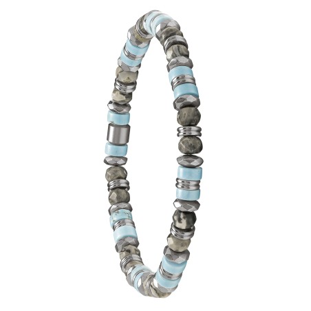 Bracelet Jourdan Azor Jaspe, Turquoise, Hematite - Bijouterie Haillot La Seyne Six-Fours 83