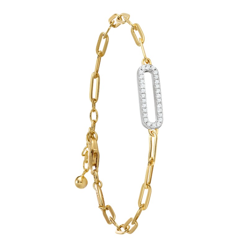 Bracelet Charles Garnier Bicolore  oxydes de zirconium - Bijouterie Haillot La Seyne Six-Fours 83