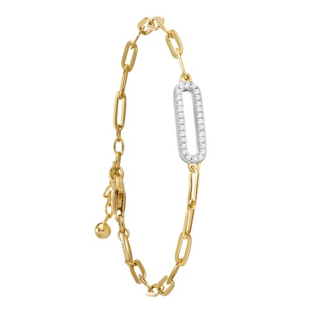 Bracelet Charles Garnier Bicolore oxydes de zirconium - Bijouterie Haillot La Seyne Six-Fours 83