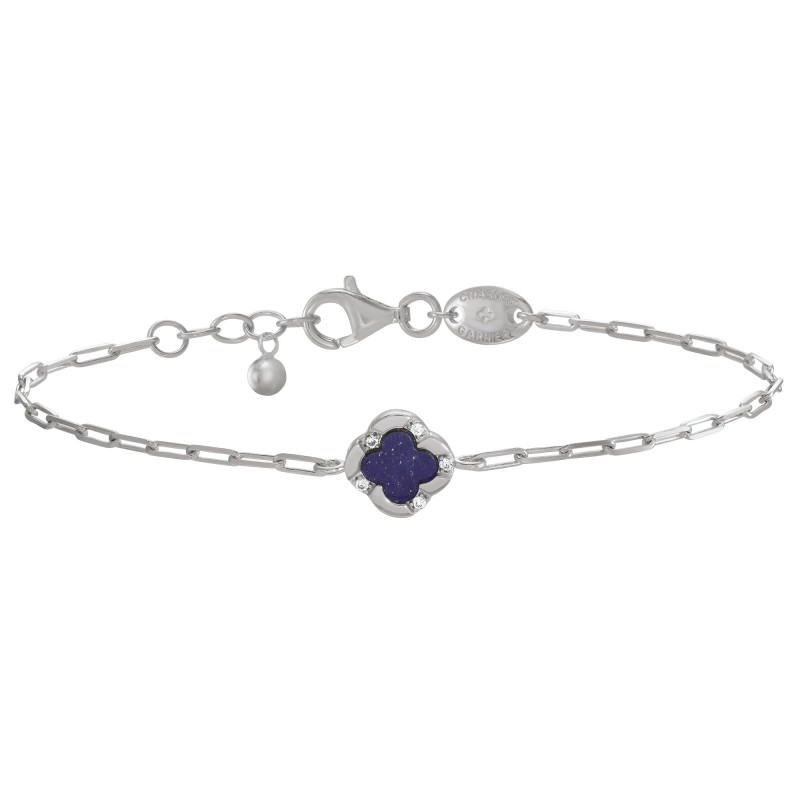 Bracelet Charles Garnier argent Lapis Lazuli & Oxydes - Bijouterie Haillot La Seyne Six-Fours 83