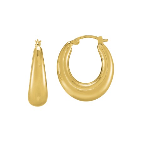 Créoles Charles Garnier en argent doré AGF170094E - Bijouterie Haillot La Seyne Six-Fours 83