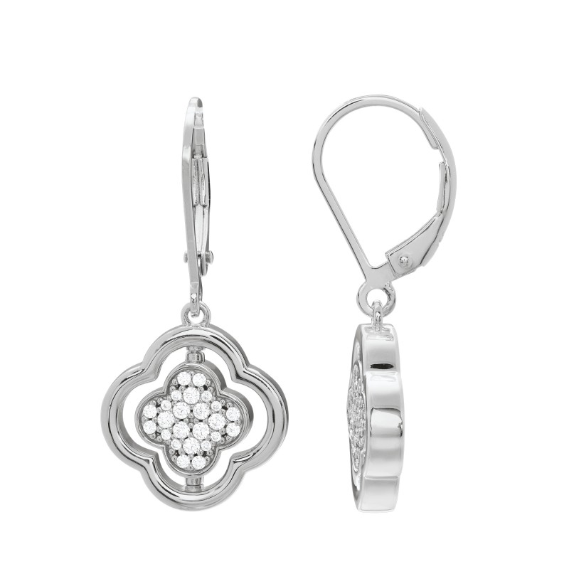 Boucles d'oreilles Réversible Charles Garnier Argent Lapis Lazuli & Oxydes - Bijouterie Haillot La Seyne Six-Fours 83