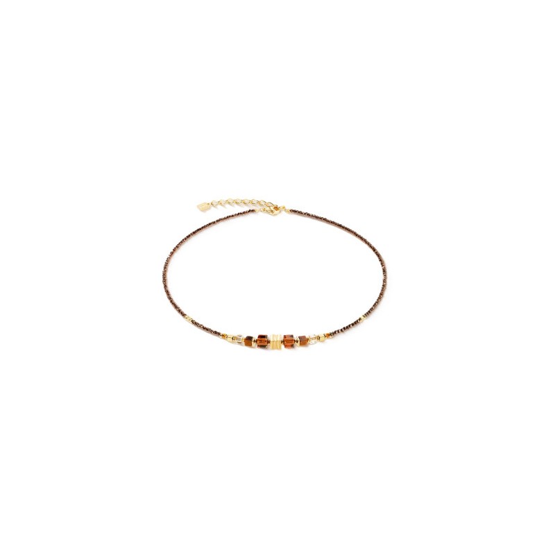 Collier Coeur de Lion Wave cube marron - Bijouterie Haillot La Seyne Six Fours 83