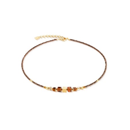 Collier Coeur de Lion Wave cube marron - Bijouterie Haillot La Seyne Six Fours 83