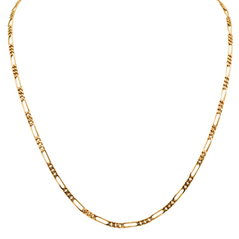 Collier Maille Alternée 1/3 en Or jaune 18k - Bijouterie Haillot La Seyne Sur Mer 83