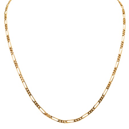 Collier Maille Alternée 1/3 en Or jaune 18k - Bijouterie Haillot La Seyne Sur Mer 83