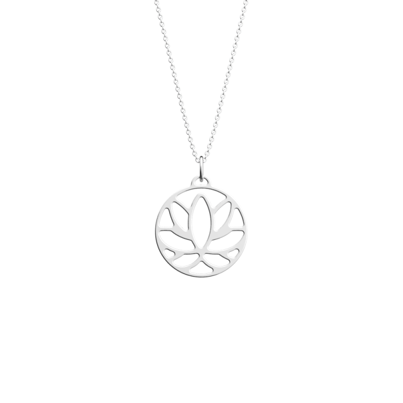 Collier Les Georgettes Lotus Argenté - Bijouterie Haillot La Seyne Sur Mer Six Fours 83