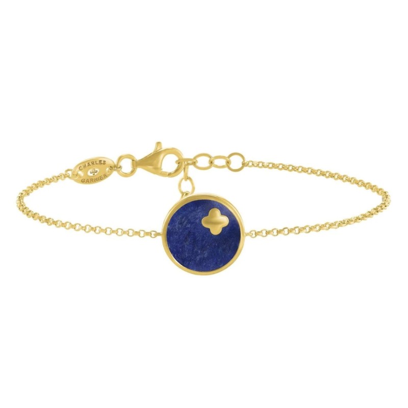 Bracelet Charles Garnier argent doré Lapis Lazuli AGF170183B - Bijouterie Haillot La Seyne Six-Fours 83