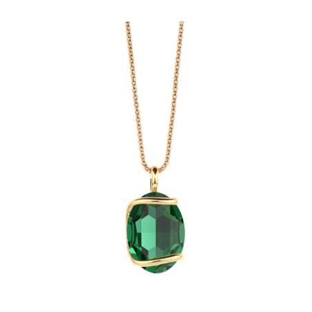 Collier Andréa Marazzini Métal doré Cristal Vert de Swarovski - Bijouterie Haillot La Seyne Sur Mer Six Fours 83