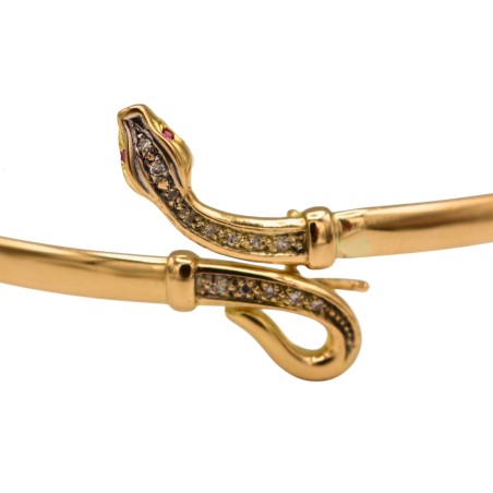 Bracelet Serpent Jonc Ouvrant Or 18k - Bijouterie Haillot La Seyne Sur Mer Six Fours 83