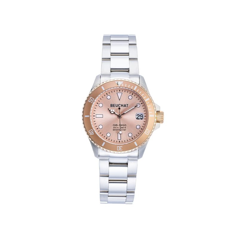 Montre Femme Beuchat BEU1955/7 Rose pâle - Bijouterie Haillot La seyne Sur Mer Six-fours 83