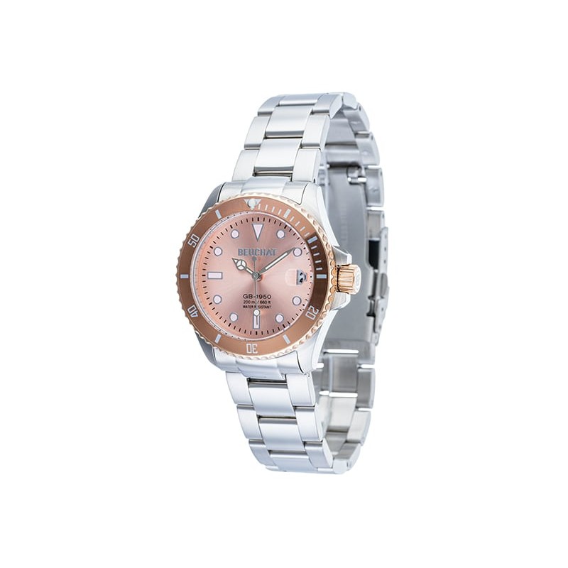 Montre Femme Beuchat BEU1955/7 Rose pâle - Bijouterie Haillot La seyne Sur Mer Six-fours 83