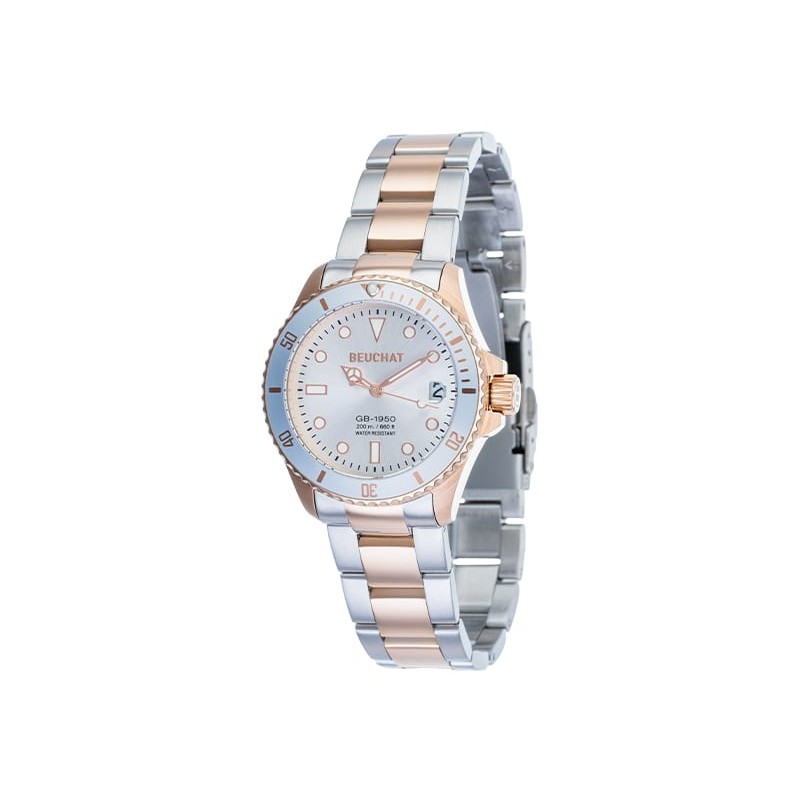Montre Bicolore Femme Beuchat BEU1955/9 - Bijouterie Haillot La seyne Sur Mer Six-fours 83
