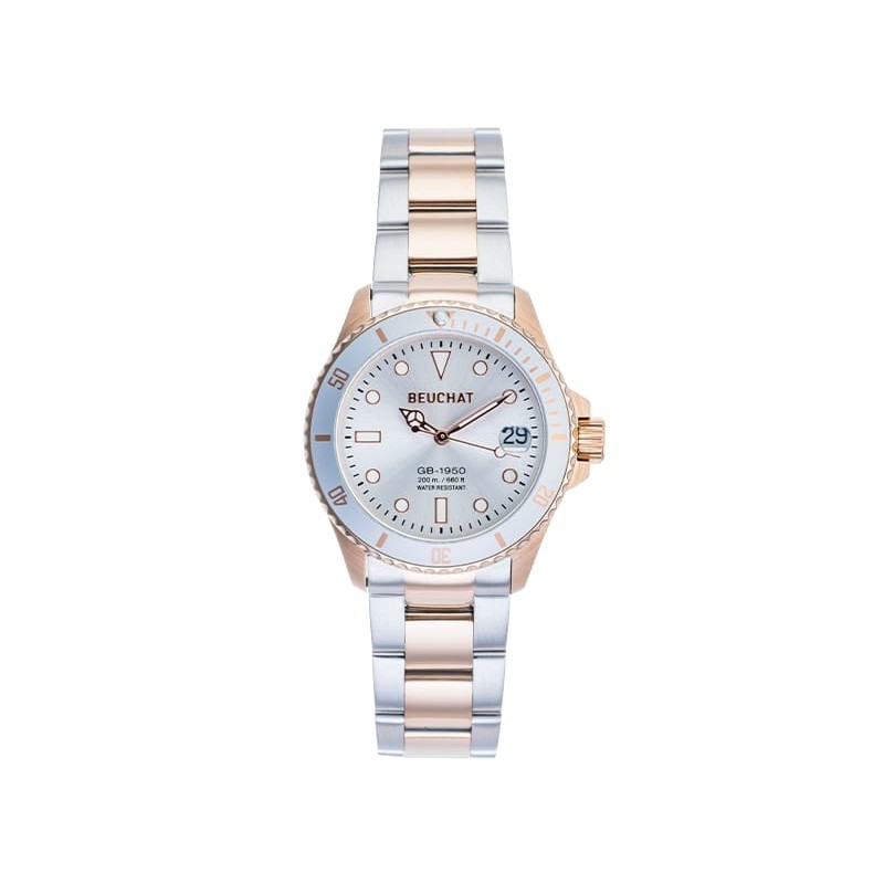 Montre Bicolore Femme Beuchat BEU1955/9 - Bijouterie Haillot La seyne Sur Mer Six-fours 83
