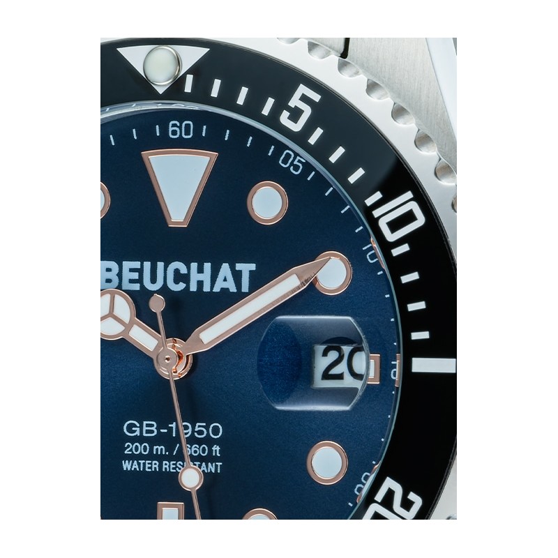 Montre Homme Beuchat BEU1950/60 Lunette Céramique - Bijouterie Haillot La seyne Sur Mer Six-fours 83